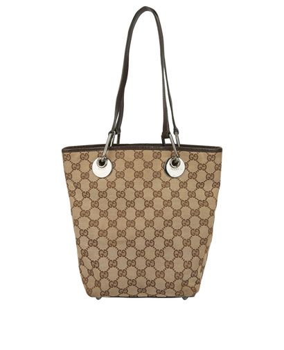 Gucci Monogram Small Eclipse Tote, &pound;170, Shoes, Brown, Canvas, Front view